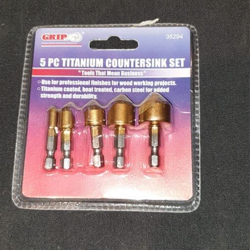 5 Piece Titanium Countersink Set